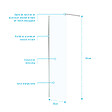 AURLANE - Paroi de Douche 50x195 cm en Verre Trempé 5 mm - Finition Chromé - CHROMED ELEMENTARY - vignette