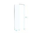 AURLANE - Paroi de Douche 50x195 cm en Verre Trempé 5 mm - Finition Chromé - CHROMED ELEMENTARY - vignette