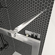 AURLANE - Paroi de Douche 90x200 cm - Cadre et Bras Aluminium Chrome - CHROMED CONTOURING - vignette