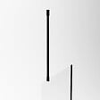 AURLANE - Barre de fixation plafond pour douche a l'italienne laque NOIR MAT - 60cm RECOUPABLE - vignette