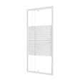AURLANE - Porte de Douche Extensible de 69 a 80 x 185cm - Profil Blanc - Verre Trempé 4mm - FLEXY - vignette