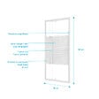 AURLANE - Porte de Douche Extensible de 69 a 80 x 185cm - Profil Blanc - Verre Trempé 4mm - FLEXY - vignette