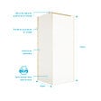 AURLANE - Retour pour Porte de Douche 80x195cm Verre Trempe 8mm Anticalcaire - Alu Or Brosse - GOLD ELEMENTARY - vignette