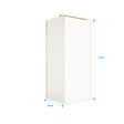 AURLANE - Retour pour Porte de Douche 80x195cm Verre Trempe 8mm Anticalcaire - Alu Or Brosse - GOLD ELEMENTARY - vignette