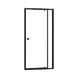 AURLANE - Porte de douche Pivotante Noir 80-90x185cm - Extensible de 78 à 90 cm - BLACK SLIDE 80 90 - vignette