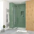 AURLANE - Paroi de Douche 60x195 cm en Verre Trempé 5 mm - Finition Chromé - CHROMED ELEMENTARY - vignette