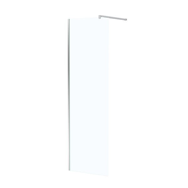 AURLANE - Paroi de Douche 60x195 cm en Verre Trempé 5 mm - Finition Chromé - CHROMED ELEMENTARY - large