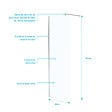 AURLANE - Paroi de Douche 60x195 cm en Verre Trempé 5 mm - Finition Chromé - CHROMED ELEMENTARY - vignette