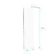 AURLANE - Paroi de Douche 60x195 cm en Verre Trempé 5 mm - Finition Chromé - CHROMED ELEMENTARY - vignette
