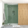 AURLANE - Paroi de Douche 60x195 cm en Verre Trempé 5 mm - Finition Chromé - CHROMED ELEMENTARY - vignette