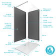 AURLANE - Ensemble complet douche à l'Italiennne avec Receveur 120x90 + Paroi chrome + Panneaux muraux 90&120 - vignette