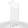 AURLANE - Paroi de Douche Dépolie 80x200cm + Barre de fixation extensible - Verre 8mm - Finition Chrome - vignette