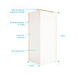 AURLANE - Retour pour Porte de Douche 80x180 cm Verre Trempe 5mm - Finition Or Brosse - GOLD ELEMENTARY - vignette