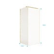 AURLANE - Retour pour Porte de Douche 80x180 cm Verre Trempe 5mm - Finition Or Brosse - GOLD ELEMENTARY - vignette