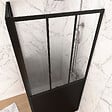 AURLANE - Paroi de retour type atelier 80x200cm pour paroi de douche - PROFILE NOIR MAT - WORKSHOP SIDE 80 - vignette