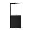 AURLANE - Paroi de retour type atelier 80x200cm pour paroi de douche - PROFILE NOIR MAT - WORKSHOP SIDE 80 - vignette
