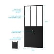 AURLANE - Paroi de retour type atelier 80x200cm pour paroi de douche - PROFILE NOIR MAT - WORKSHOP SIDE 80 - vignette