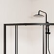 AURLANE - Ensemble portes de douche coulissantes quart de cercle Noir 90x90x185cm - BLACK SLIDE 90 - vignette