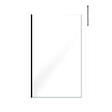 AURLANE - Paroi de Douche 120x200cm Verre Transparent - Profilé + Barre Plafond Noire - FREEDOM 2 BLACK - vignette