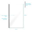 AURLANE - Paroi de Douche 120x200cm Verre Transparent - Profilé + Barre Plafond Noire - FREEDOM 2 BLACK - vignette