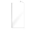 AURLANE - Paroi de Douche 100x200cm Verre Transparent - Barre de Fixation Extensible et Profil Chrome - vignette