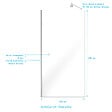 AURLANE - Paroi de Douche 100x200cm Verre Transparent - Barre de Fixation Extensible et Profil Chrome - vignette