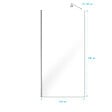 AURLANE - Paroi de Douche 100x200cm Verre Transparent - Barre de Fixation Extensible et Profil Chrome - vignette