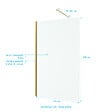 AURLANE - Paroi de Douche 120x200cm Verre Transparent - Barre de Fixation Extensible et Profil Or Brossé - vignette