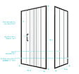 AURLANE - Porte de douche serigraphiee - 120x200cm + Paroi retour - 90x200 cm - PORTE COULISSANTE - vignette