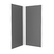 AURLANE - LOT de 2 Panneaux Muraux Aluminium GRIS 90+90x210 cm avec Profilés ANODISE BRILLANT - WALL'IT - vignette