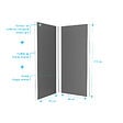 AURLANE - LOT de 2 Panneaux Muraux Aluminium GRIS 90+90x210 cm avec Profilés ANODISE BRILLANT - WALL'IT - vignette