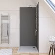 AURLANE - LOT de 2 Panneaux Muraux Aluminium GRIS 90+90x210 cm avec Profilés ANODISE BRILLANT - WALL'IT - vignette