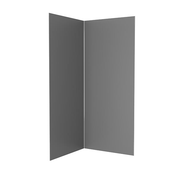 AURLANE - LOT de 2 Panneaux Muraux Aluminium GRIS 90+90x210 cm avec Profilés ANODISE BRILLANT - WALL'IT - large
