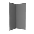 AURLANE - LOT de 2 Panneaux Muraux Aluminium GRIS 90+90x210 cm avec Profilés ANODISE BRILLANT - WALL'IT - vignette