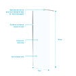 AURLANE - Paroi de Douche 70x195 cm en Verre Trempé 5 mm - Finition Chromé - CHROMED ELEMENTARY - vignette