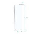 AURLANE - Paroi de Douche 70x195 cm en Verre Trempé 5 mm - Finition Chromé - CHROMED ELEMENTARY - vignette