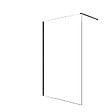 AURLANE - Paroi de Douche 120x200cm en Verre Trempé Transparent 8mm Anticalcaire - Profilé Noir Mat - LINA - vignette