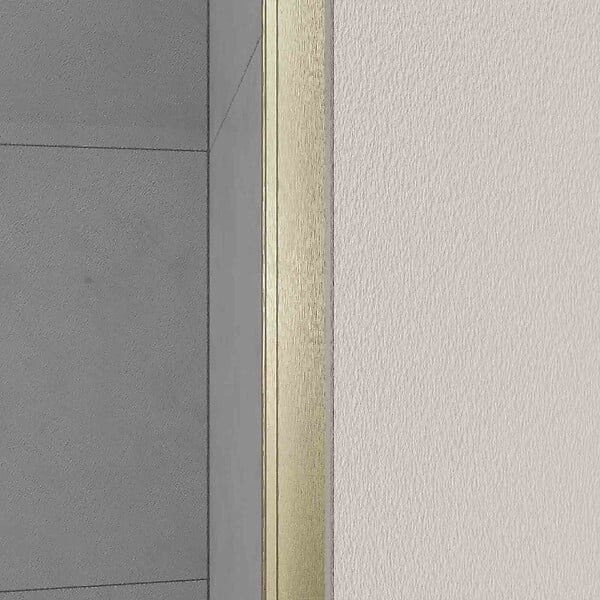 AURLANE - Paroi de Douche 160x200cm Verre Transparent - Barre de Fixation Extensible et Profil Or Brossé - large