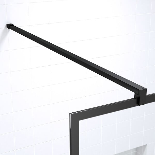 AURLANE - Pack Paroi de douche 120x195 cm + RECEVEUR EN ACRYLIQUE BLANC EFFET PIERRE 120X90 - large
