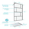 AURLANE - Pack Paroi de douche 120x195 cm + RECEVEUR EN ACRYLIQUE BLANC EFFET PIERRE 120X90 - vignette