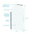 AURLANE - Paroi de Douche arrondie 120x200 cm - Profilé Noir Mat - DARK CURVED - vignette