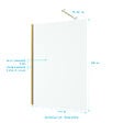 AURLANE - Paroi de Douche 140x200cm Verre Transparent - Barre de Fixation Extensible et Profil Or Brossé - vignette