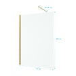 AURLANE - Paroi de Douche 140x200cm Verre Transparent - Barre de Fixation Extensible et Profil Or Brossé - vignette