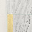 AURLANE - Paroi de Douche 140x200cm Verre Transparent - Barre de Fixation Extensible et Profil Or Brossé - vignette