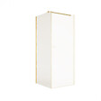 AURLANE - Retour pour Porte de Douche 90x195cm Verre Trempe 8mm Anticalcaire - Alu Or Brosse - GOLD ELEMENTARY - vignette