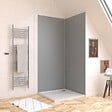 AURLANE - Panneau Mural Finition Aluminium Gris Clair Silver 90 x 210 cm - WALL'IT SILVER - vignette