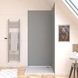 AURLANE - Panneau Mural Finition Aluminium Gris Clair Silver 90 x 210 cm - WALL'IT SILVER - vignette