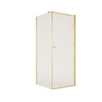 AURLANE - Porte de Douche Pivotante 70x180cm et Retour 90cm - Profil Or Brosse - Verre 5mm - GOLD ELEMENTARY - vignette