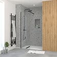 AURLANE - Paroi de Douche 50x195 cm en Verre Trempé 5 mm - Finition Noire - DARK ELEMENTARY - vignette