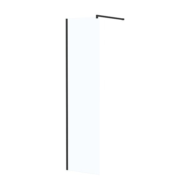 AURLANE - Paroi de Douche 50x195 cm en Verre Trempé 5 mm - Finition Noire - DARK ELEMENTARY - large